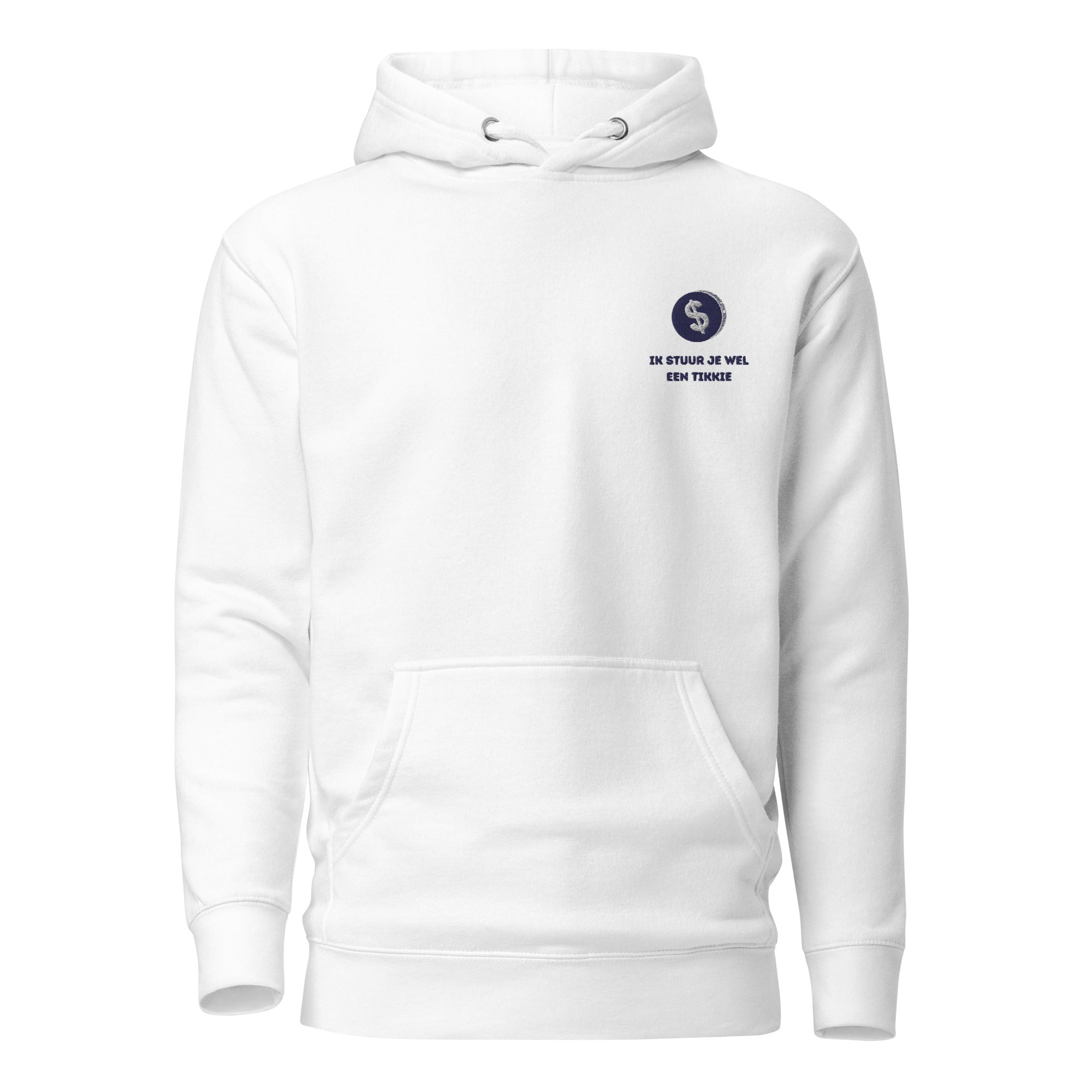 Ik stuur wel een betaalverzoek - Premium Unisex Hoodie - DuctchValues - Wit