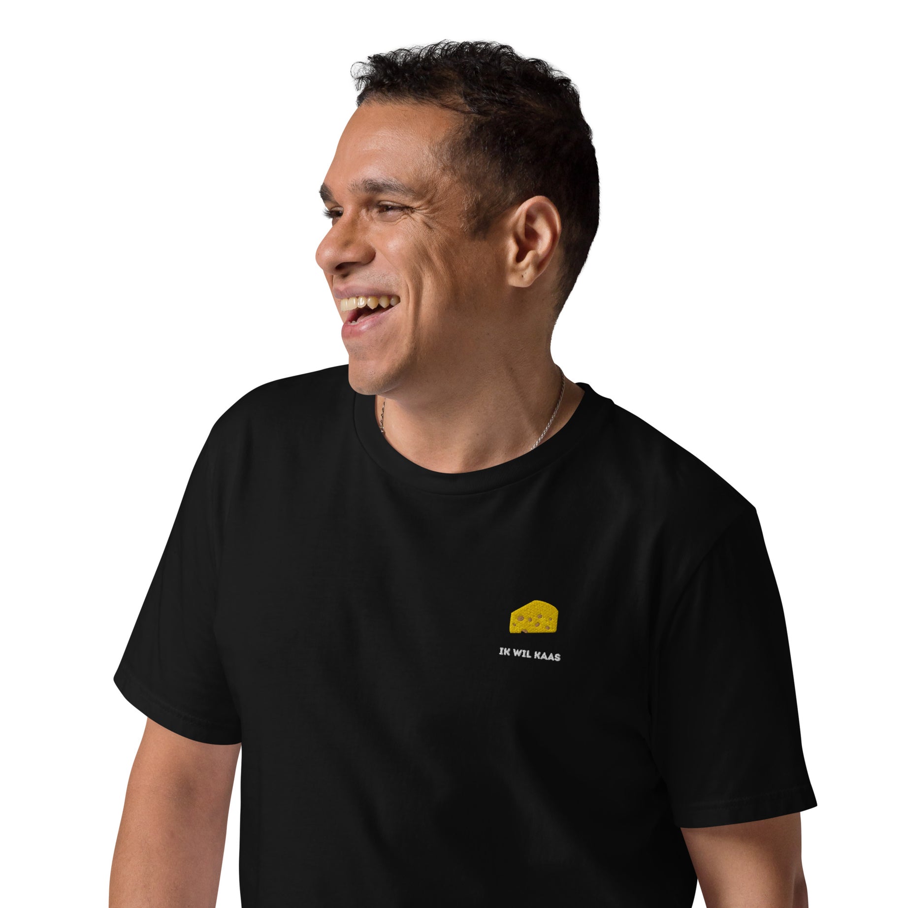 Ik wil kaas - Unisex T-shirt van biologisch katoen - Donker