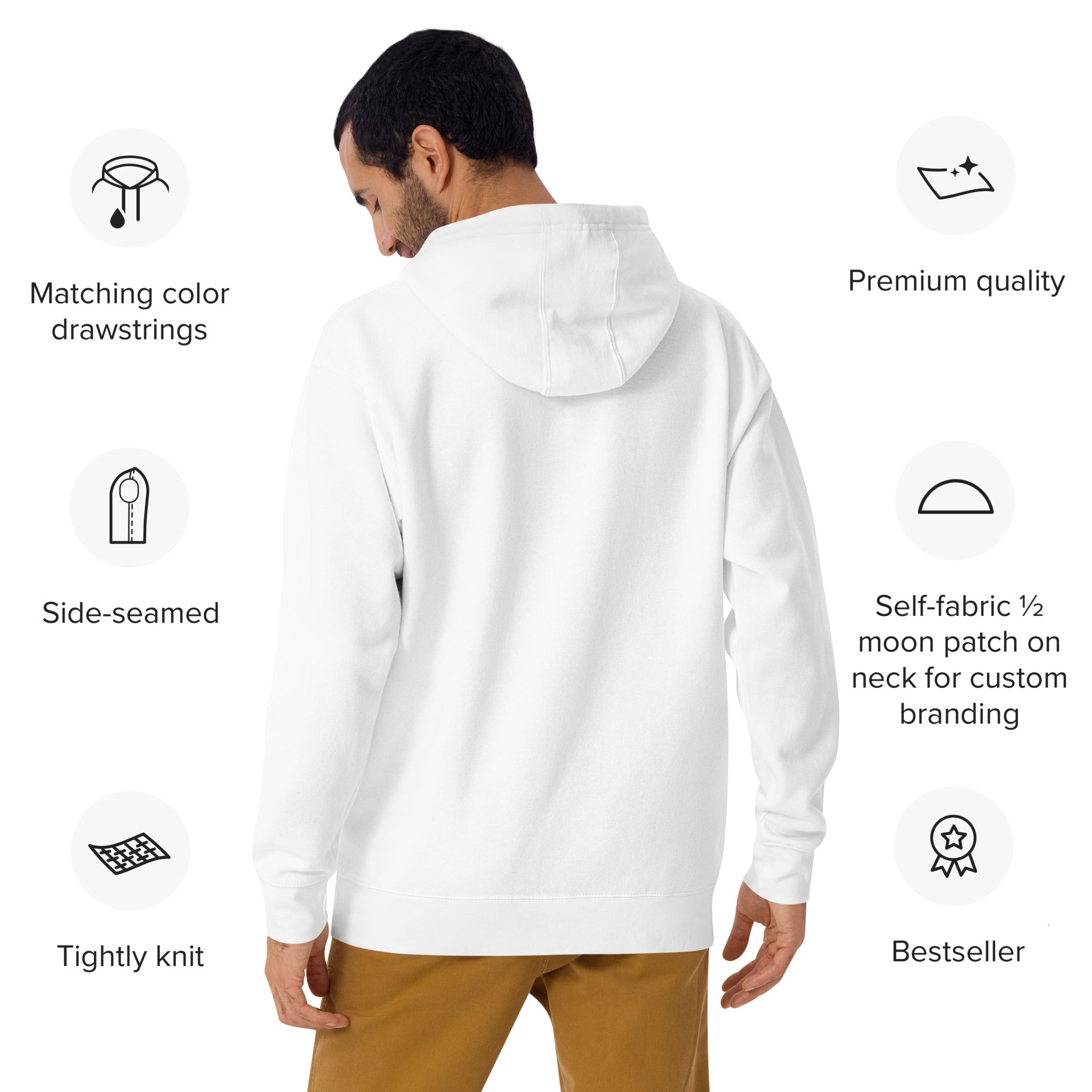 Poepje - Premium Unisex Hoodie - Wit - DutchValues