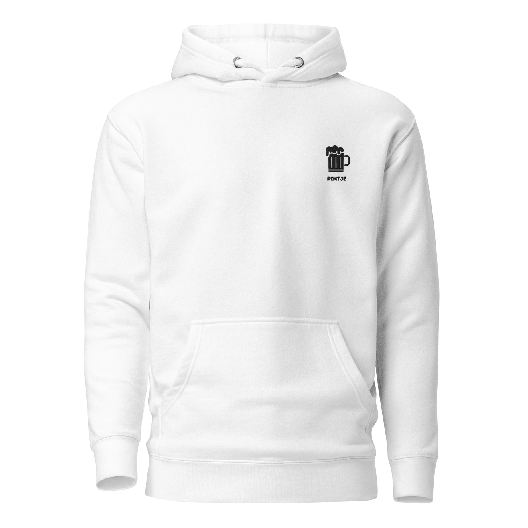 Pintje - Premium Unisex Hoodie - Wit - DutchValues