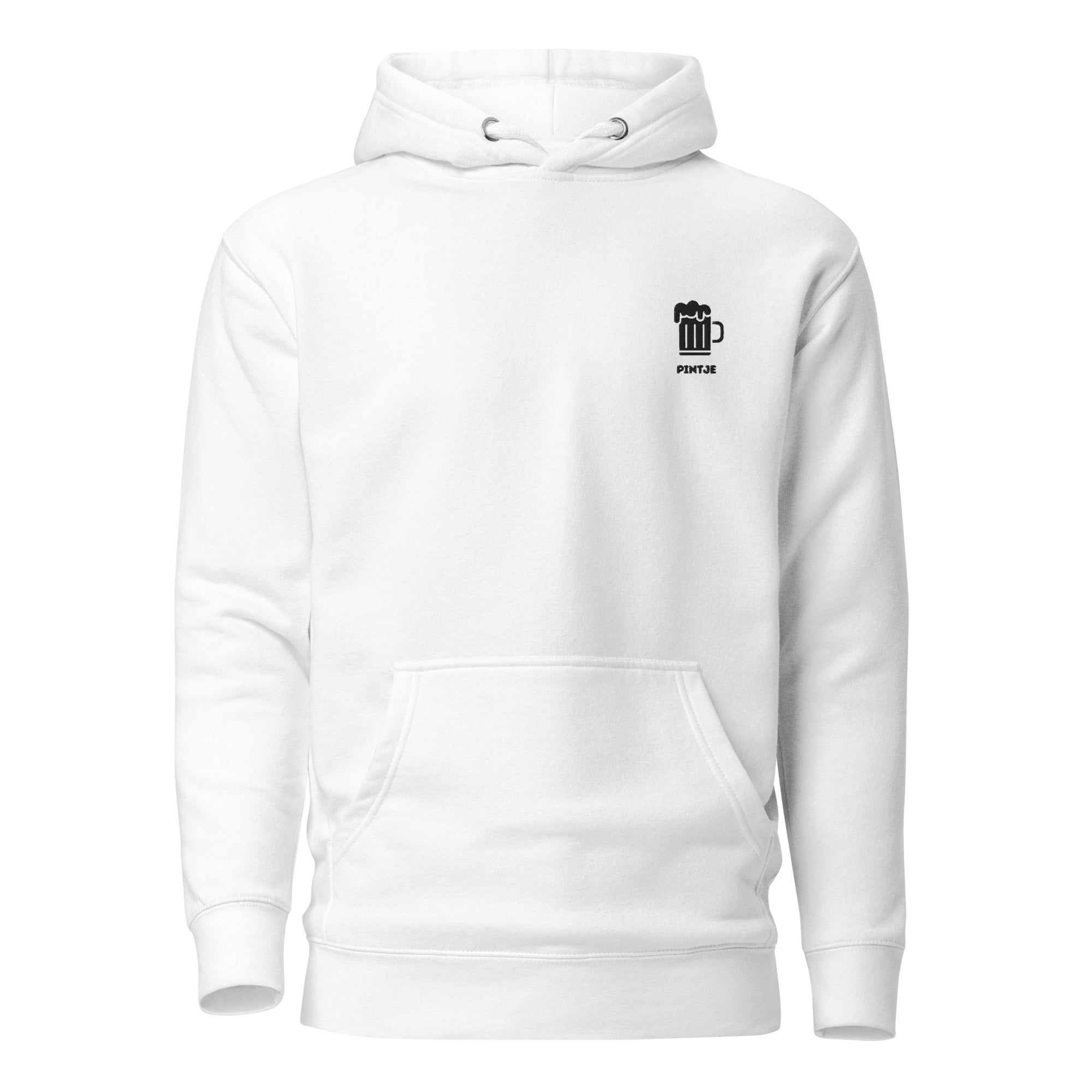 Pintje - Premium Unisex Hoodie - Wit - DutchValues