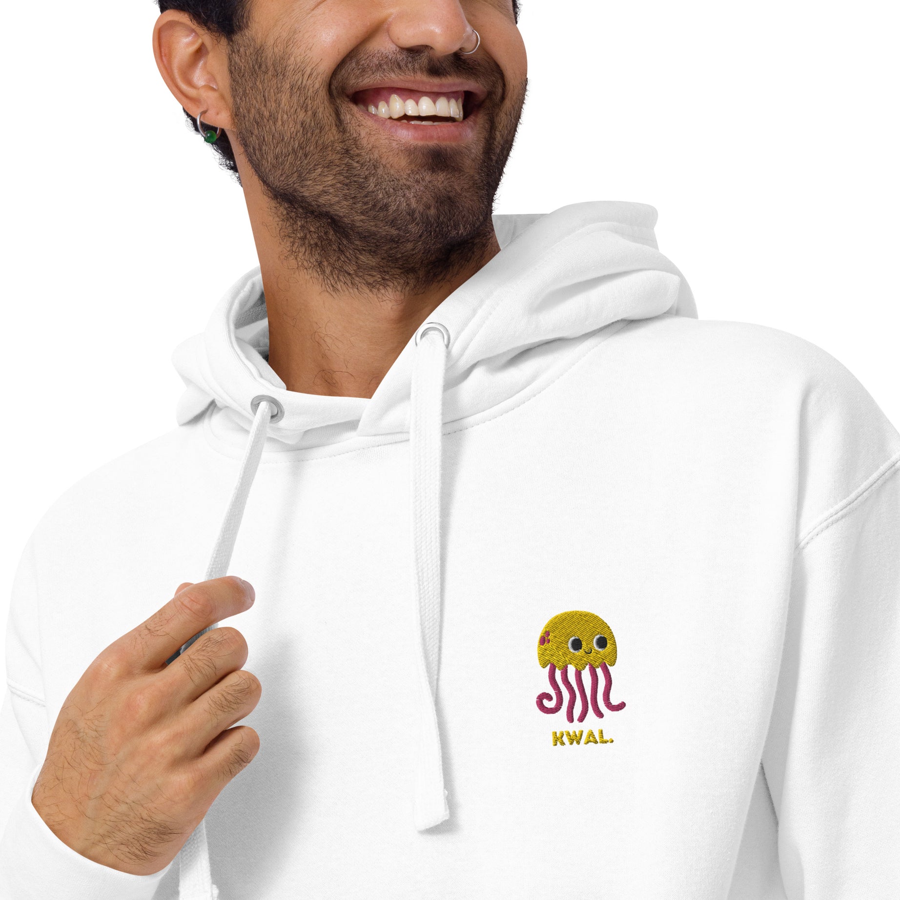 Kwal - Premium Unisex Hoodie - Wit - DutchValues