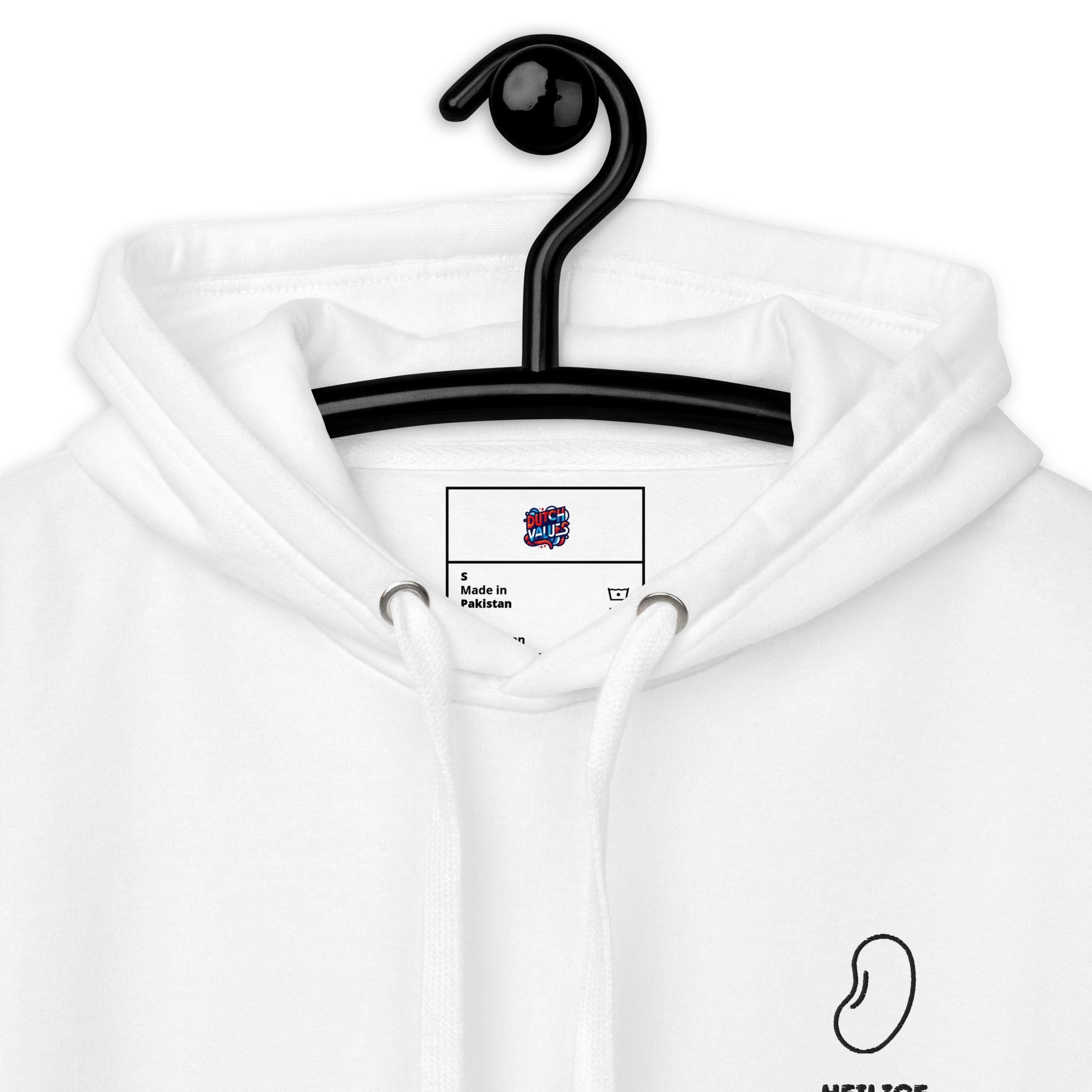 Heilige boontje  - Premium Unisex Hoodie - DutchValues - Wit