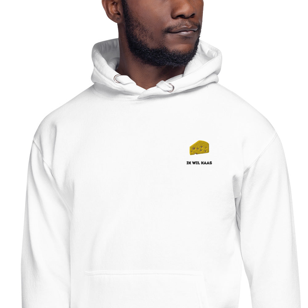 Ik wil kaas - Premium Unisex Hoodie - DutchValues - Wit